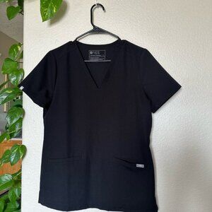 Figs Women’s Black Two Pocket Scrub Top